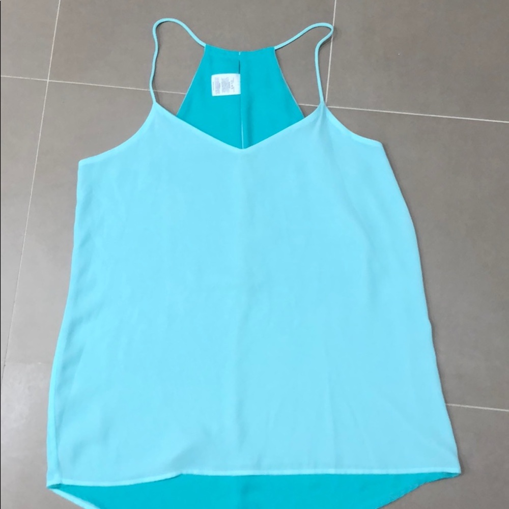 Express Reversible Racerback Tank, Teal, Medium. - Picture 6 of 8